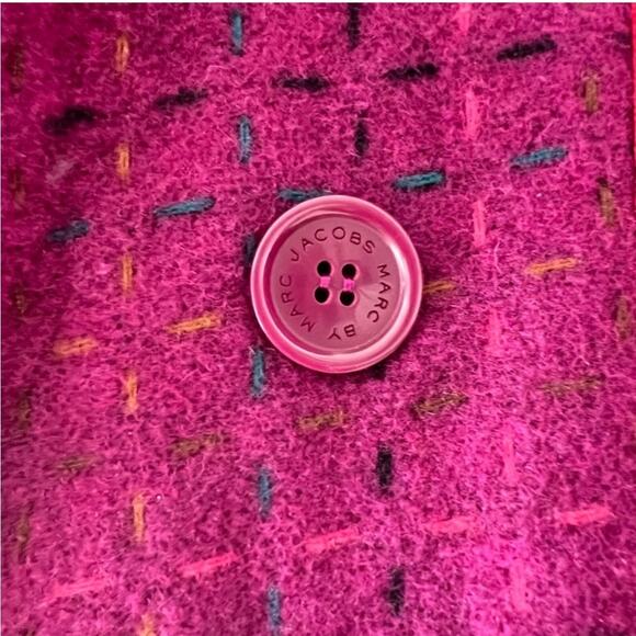 Marc By Marc Jacobs Double Breasted Wool Blend Pea Coat Winter Jacket size XS - Picture 7 of 11